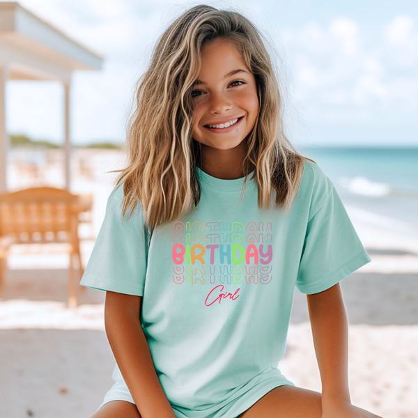 Birthday Girl DTF Transfer - Gift Do it Yourself Iron On Heat Press Shirt Any Material Long Lasting Full Colour