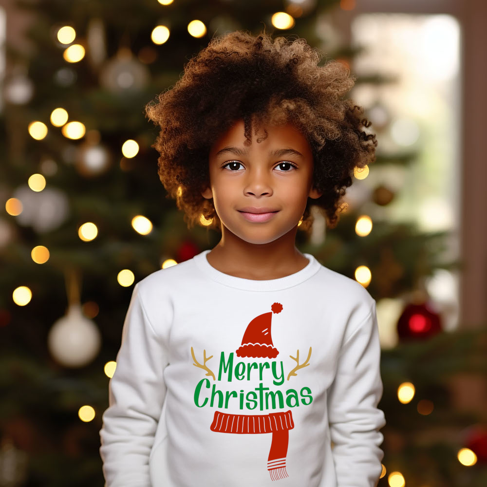 Christmas DTF Transfer - Merry Christmas 2 - Do it Yourself Iron On or Heat Press Hot Cold Peel T Shirt Any Material Full Colour