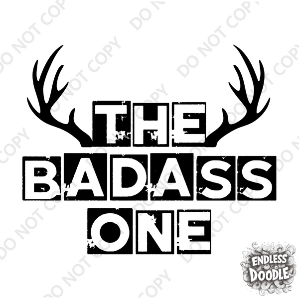 Wedding Groom Stag Do Party DTF Transfer - Badass One - Do it Yourself Iron On Heat Press Hot or Cold Peel Shirt Any Material Long Lasting Full Colour
