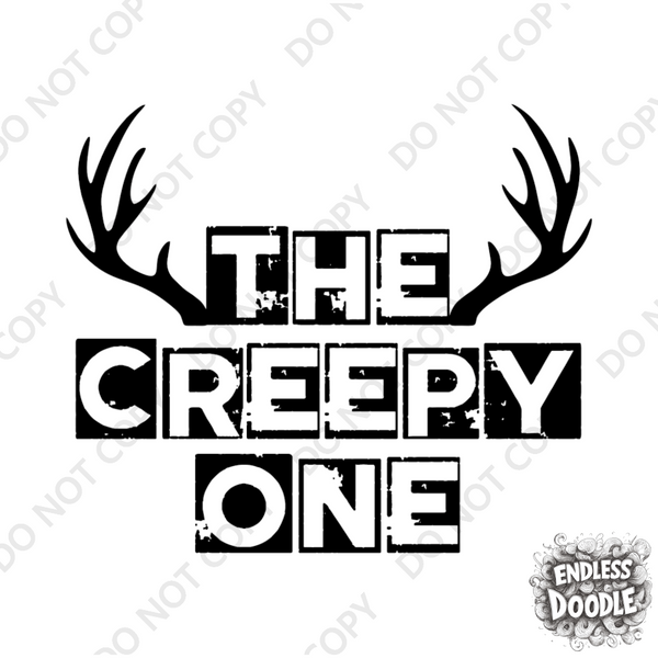 Wedding Groom Stag Do Party DTF Transfer - Creepy One - Do it Yourself Iron On Heat Press Hot or Cold Peel Shirt Any Material Long Lasting Full Colour
