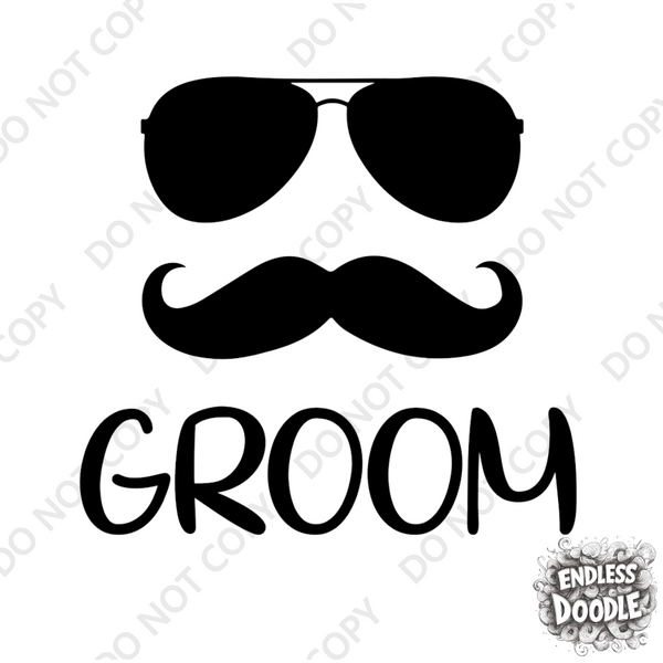 Wedding Stag Do Party DTF Transfer - Groom 2 - Do it Yourself Iron On Heat Press Hot or Cold Peel Shirt Any Material Long Lasting Full Colour
