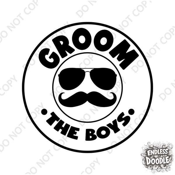 Wedding Stag Do Party DTF Transfer - Groom 3 - Do it Yourself Iron On Heat Press Hot or Cold Peel Shirt Any Material Long Lasting Full Colour