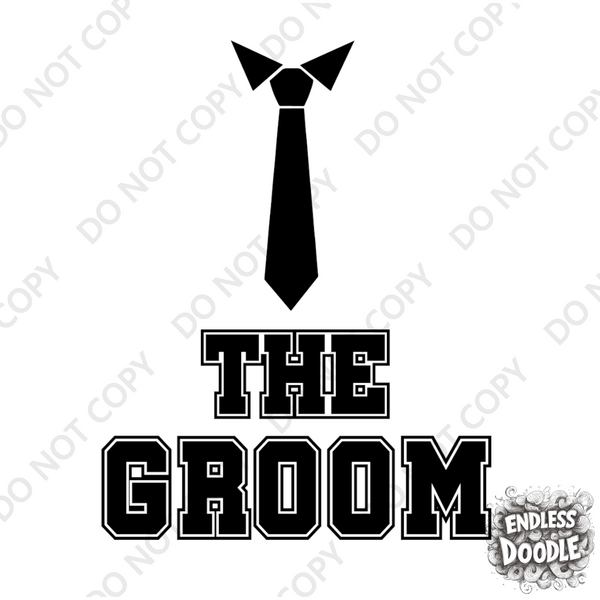 Wedding Stag Do Party DTF Transfer - Groom 5 - Do it Yourself Iron On Heat Press Hot or Cold Peel Shirt Any Material Long Lasting Full Colour
