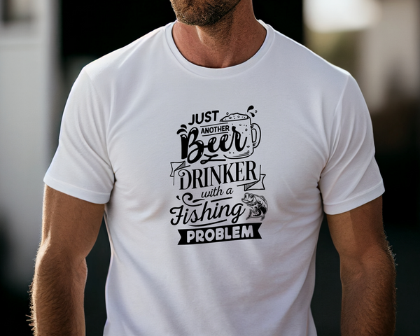 Fishing Fish Angling DTF Transfer - Just Another Beer - Do it Yourself Iron On Heat Press Hot or Cold Peel Shirt Any Material Long Lasting Full Colour