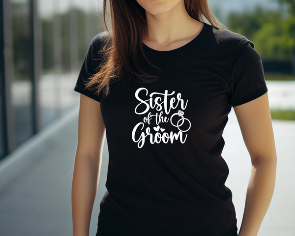 Wedding Hen Do Party DTF Transfer -Sister of Groom - Do it Yourself Iron On Heat Press Hot or Cold Peel Shirt Any Material Long Lasting Full Colour