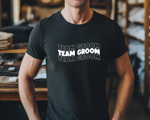 Wedding Stag Do Party DTF Transfer - Team Groom 4 - Do it Yourself Iron On Heat Press Hot or Cold Peel Shirt Any Material Long Lasting Full Colour