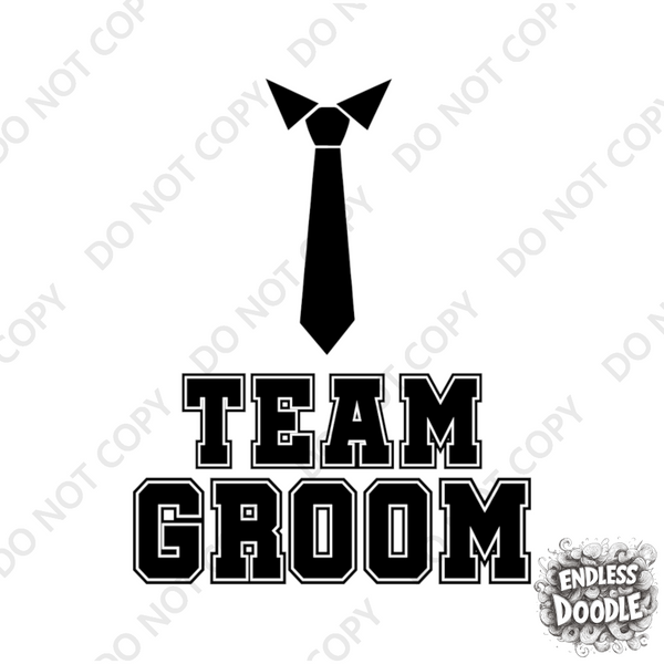 Wedding Stag Do Groom Party DTF Transfer - Team Groom 5 - Do it Yourself Iron On Heat Press Hot or Cold Peel Shirt Any Material Long Lasting Full Colour